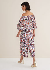 Lois Leaf Print Culottes Multi-Coloured