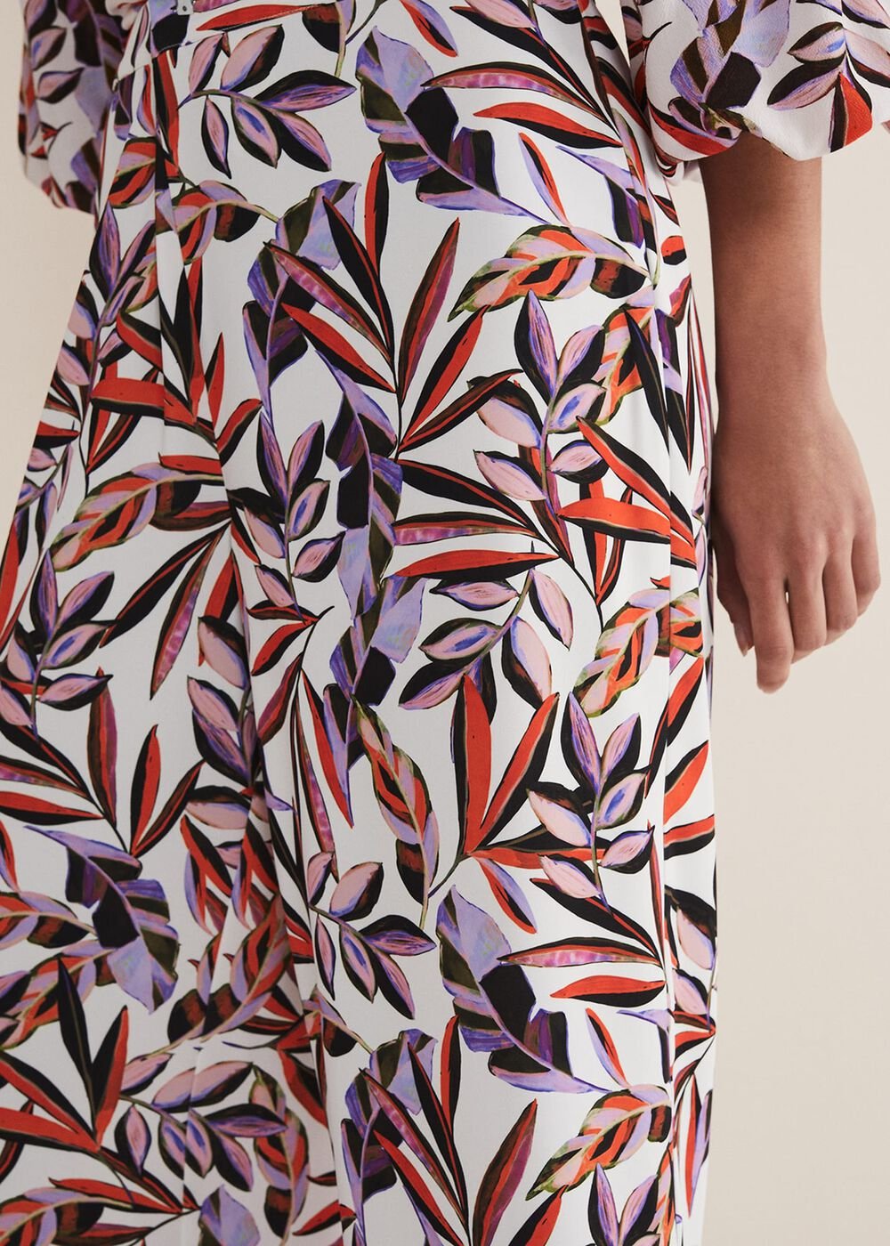 Lois Leaf Print Culottes Multi-Coloured