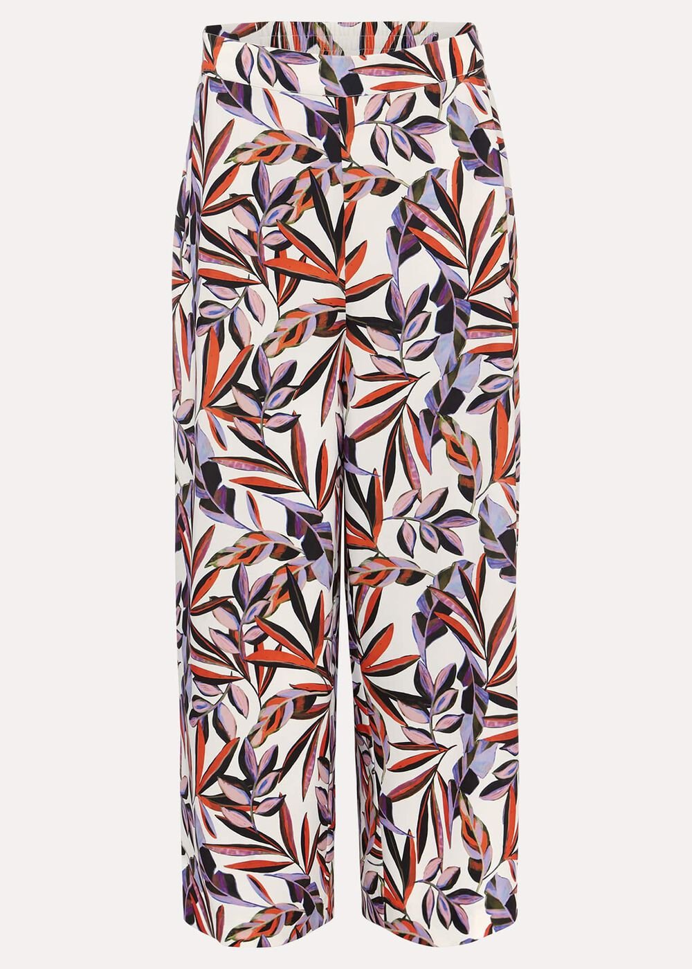 Lois Leaf Print Culottes Multi-Coloured