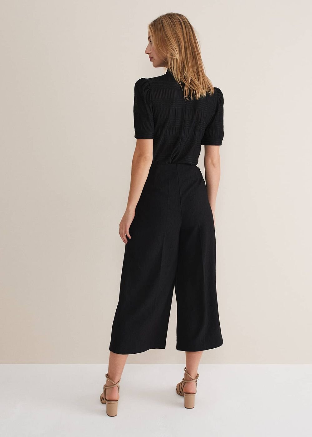Audrea Black Wide Leg Culottes Black