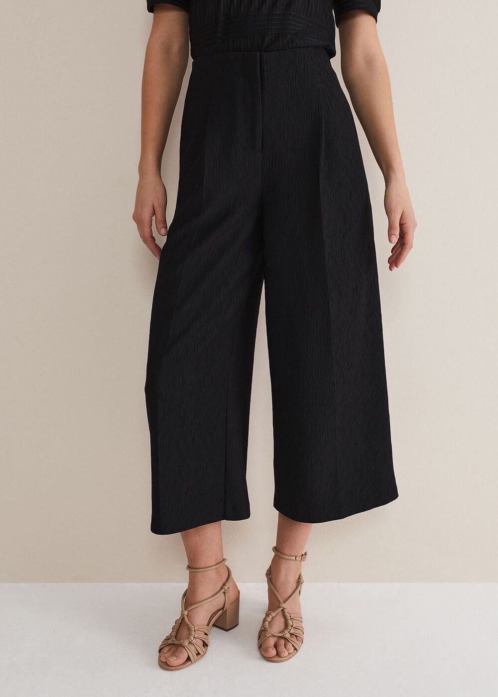 Audrea Black Wide Leg Culottes Black
