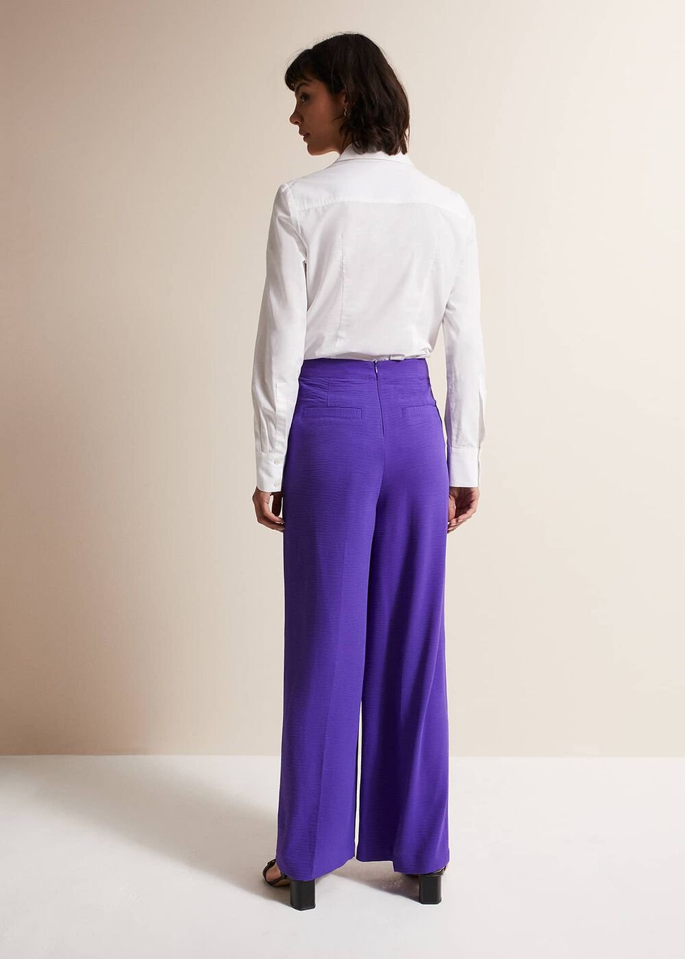 Azylnn Purple Wide Leg Trousers Purple
