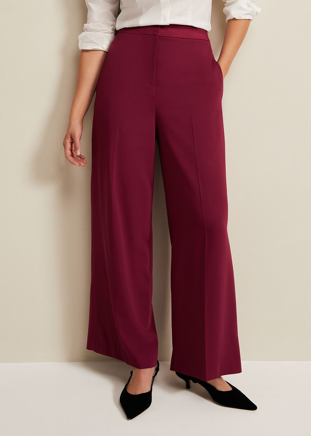 Elandra Tux Trouser Burgundy
