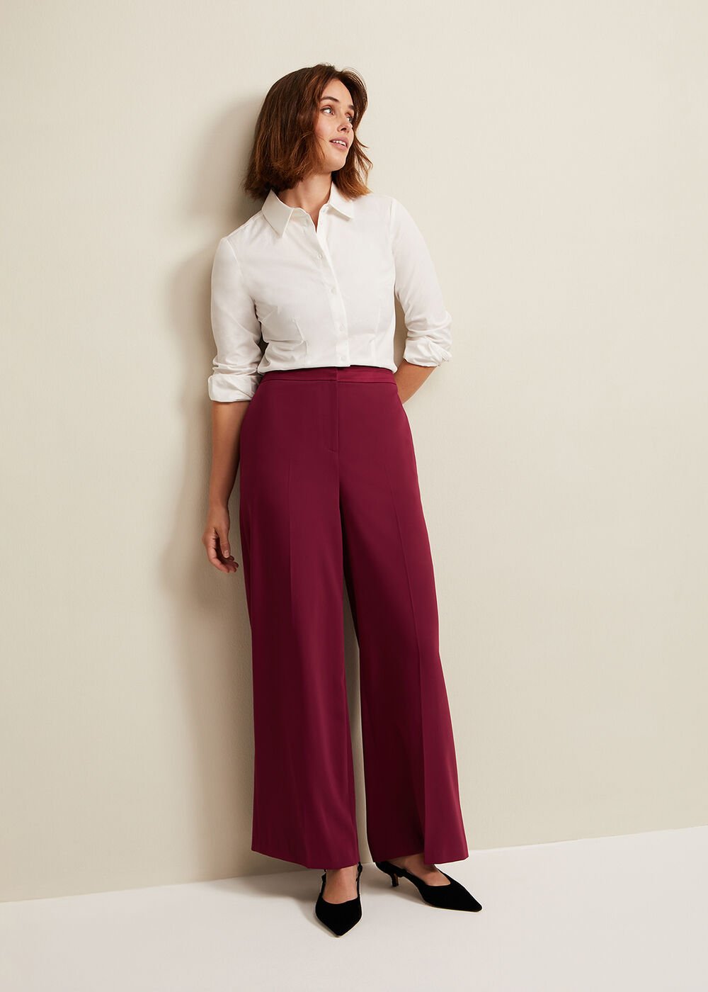 Elandra Tux Trouser Burgundy