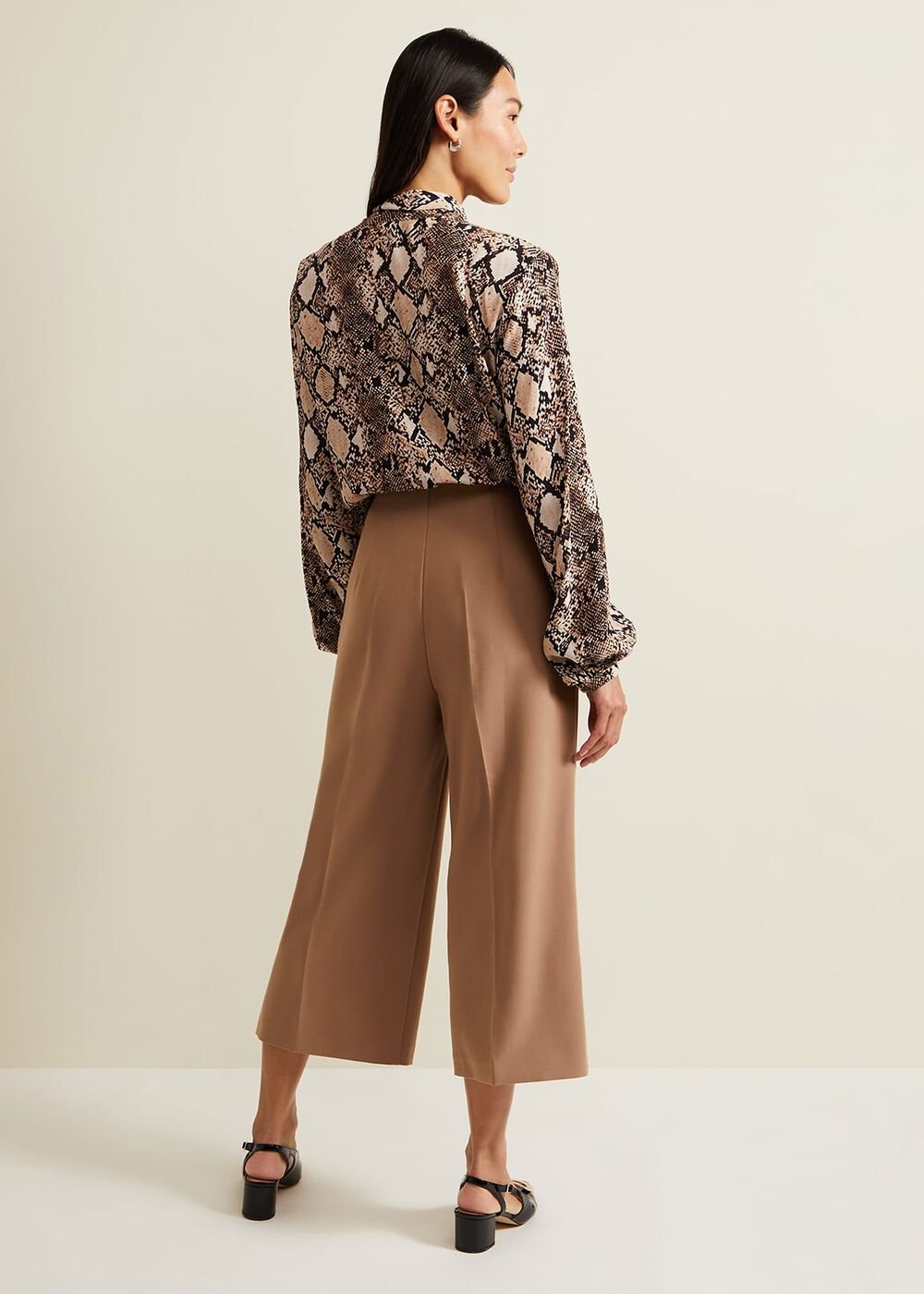 Aubrielle Wide Leg Culottes Camel