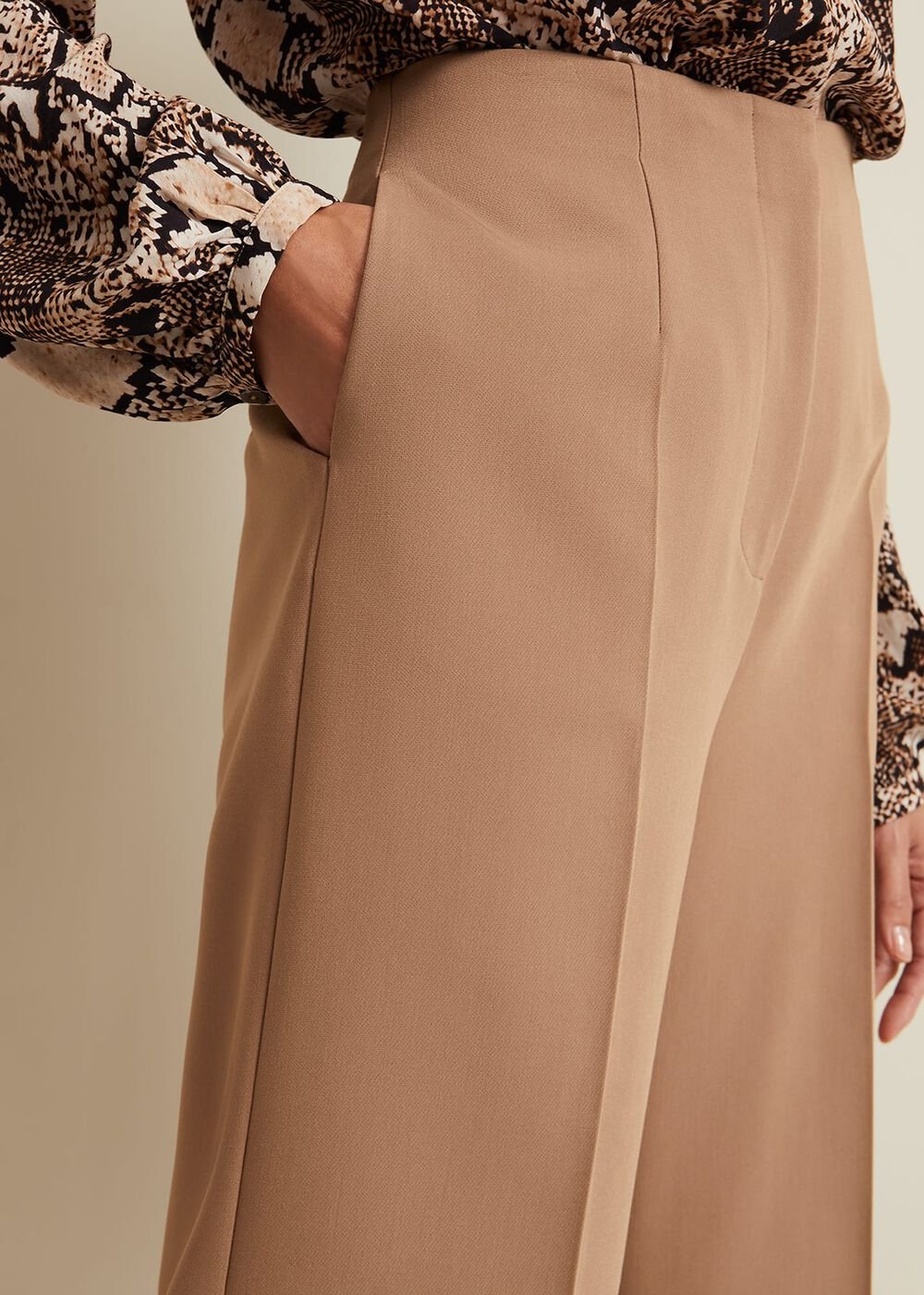 Aubrielle Wide Leg Culottes Camel
