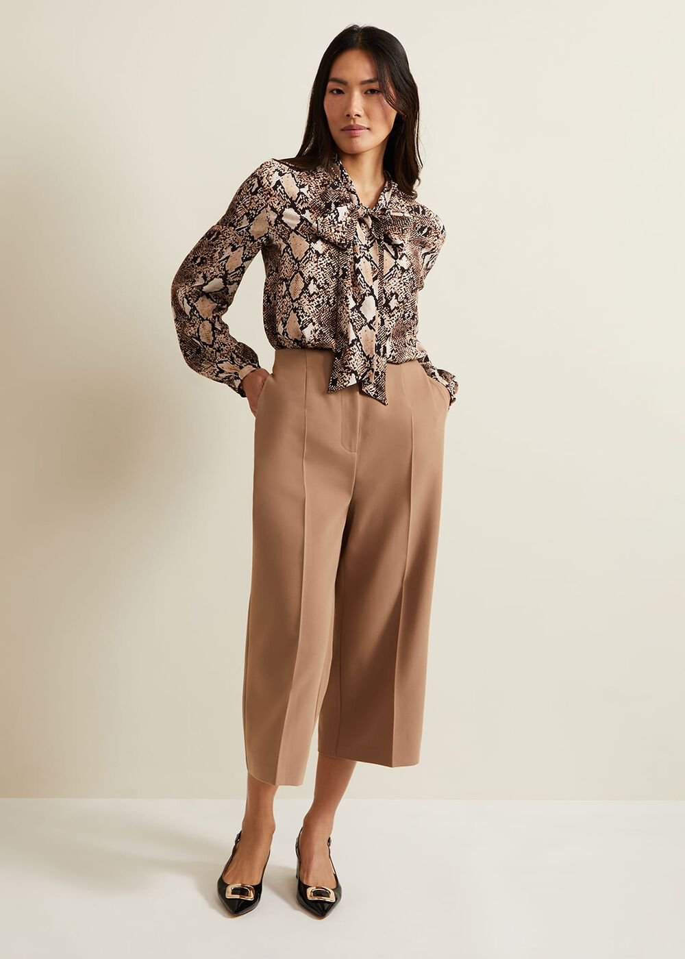 Aubrielle Wide Leg Culottes Camel