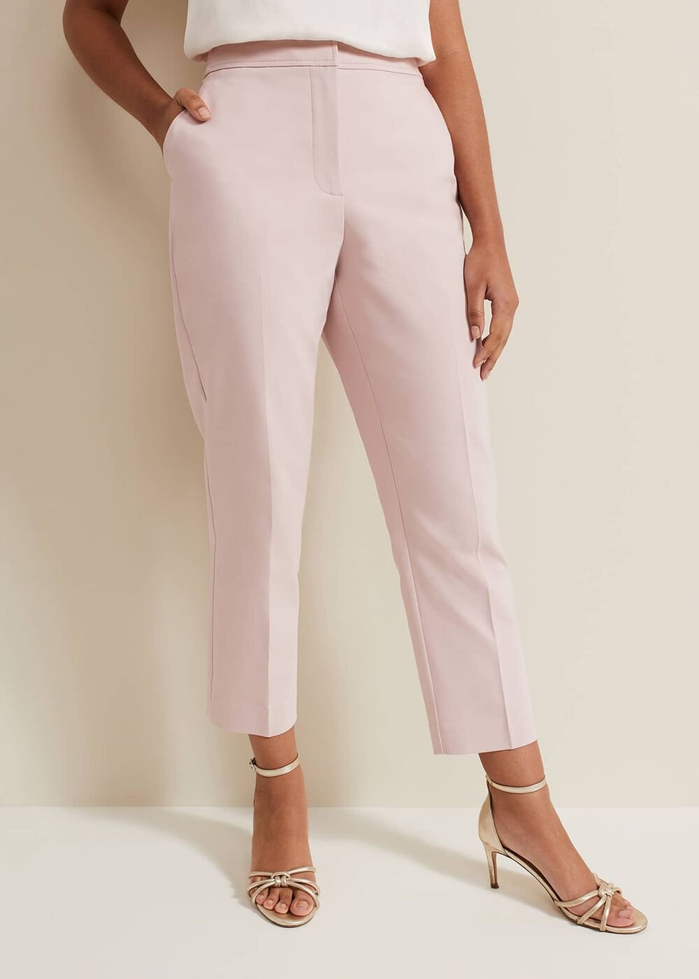 Petite Ulrica Tapered Suit Trouser Antique Rose