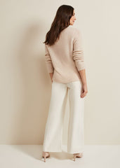 Lorelei Ecru Wide Leg Jean Natural