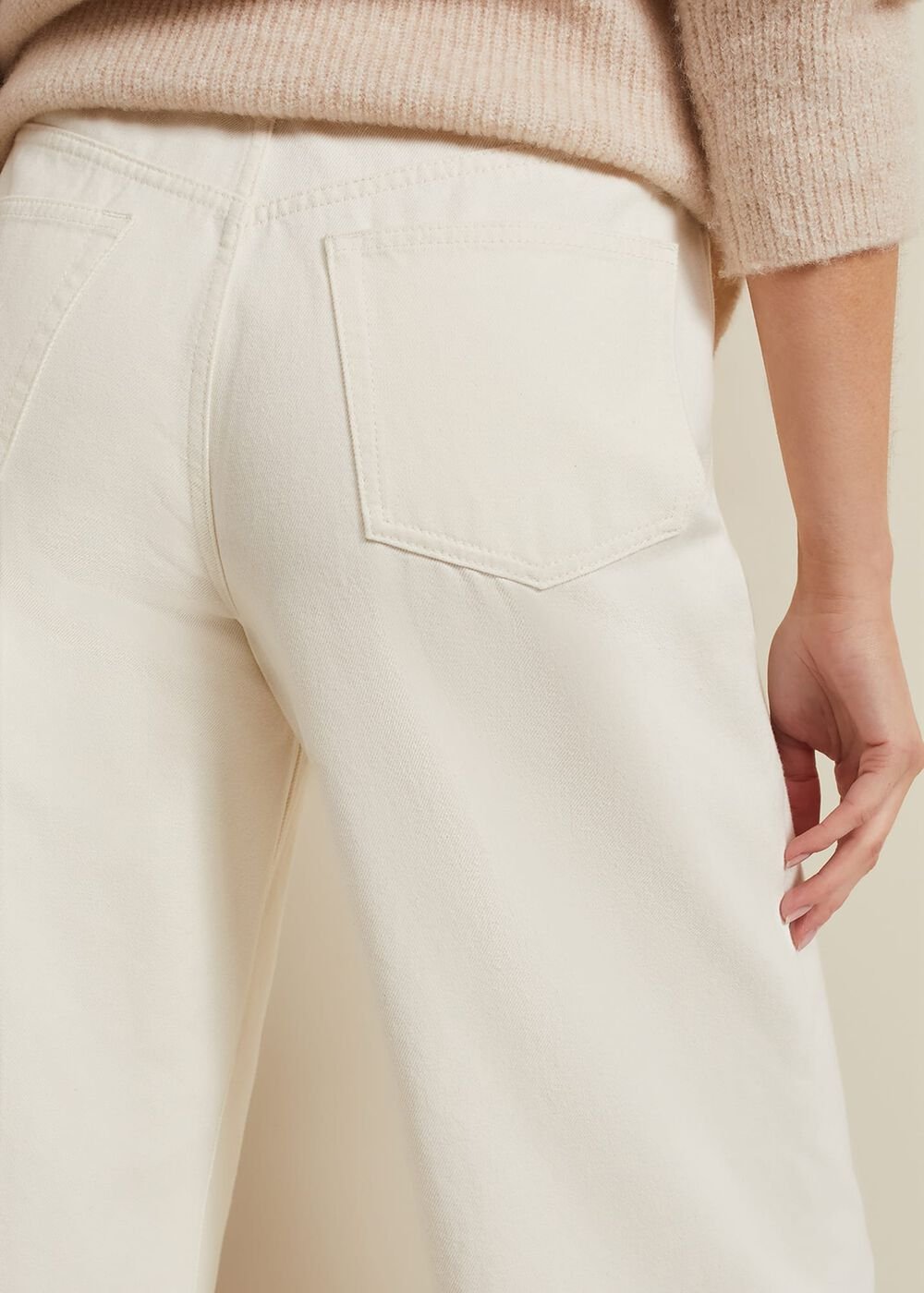 Lorelei Ecru Wide Leg Jean Natural