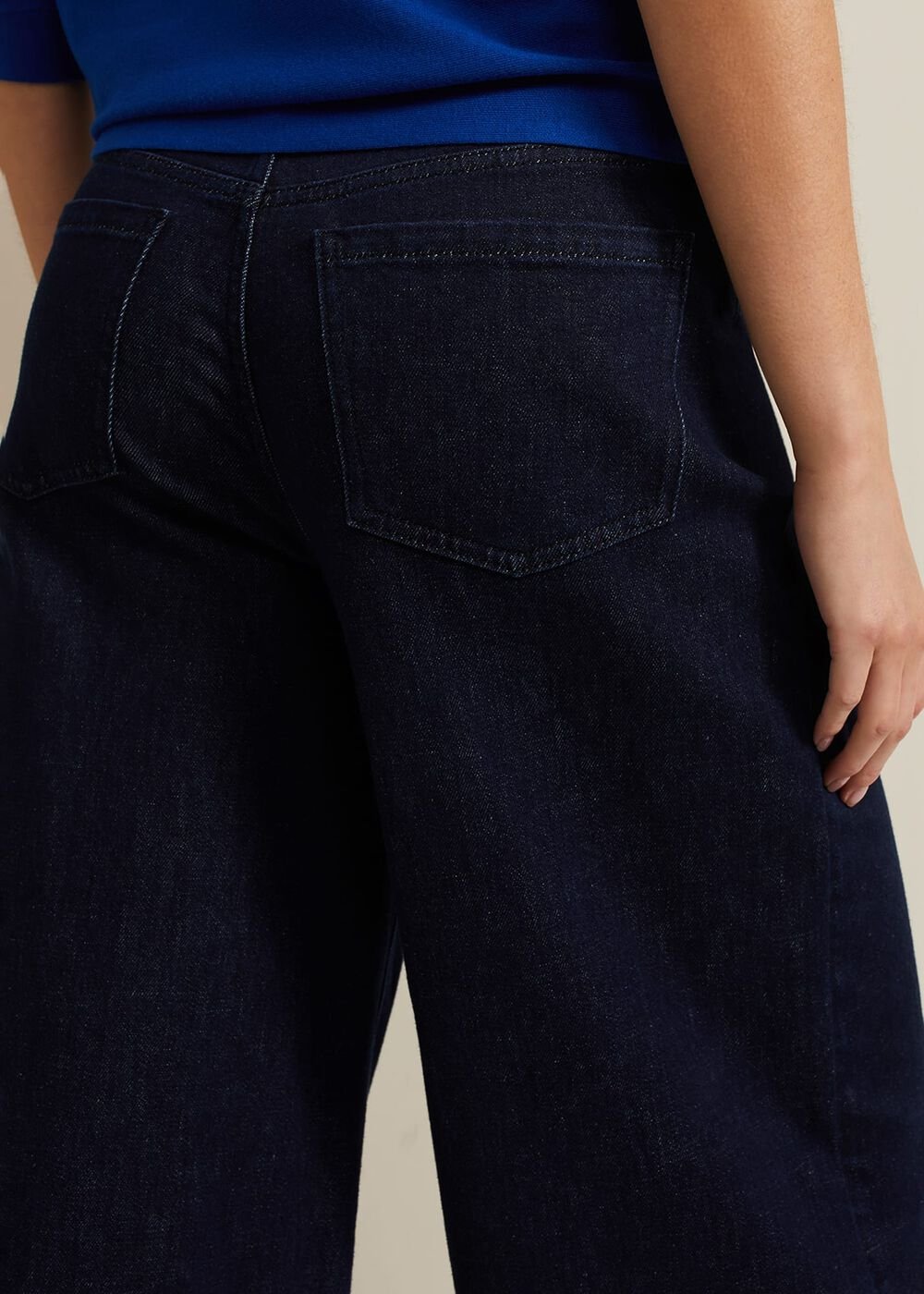 Leyla Dark Wash Denim Culotte Dark Wash