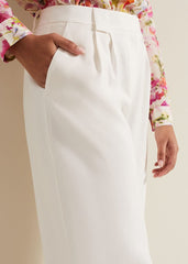 Petite Tyla White Wide Leg Trousers White