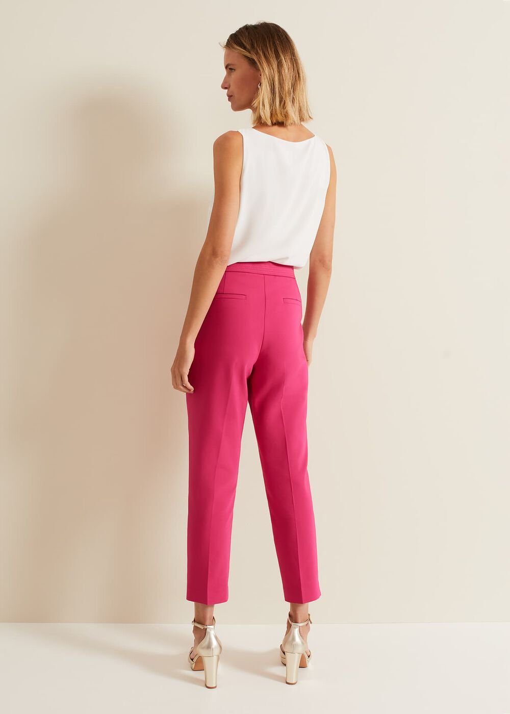 Ulrica Tapered Suit Trousers Hot Pink