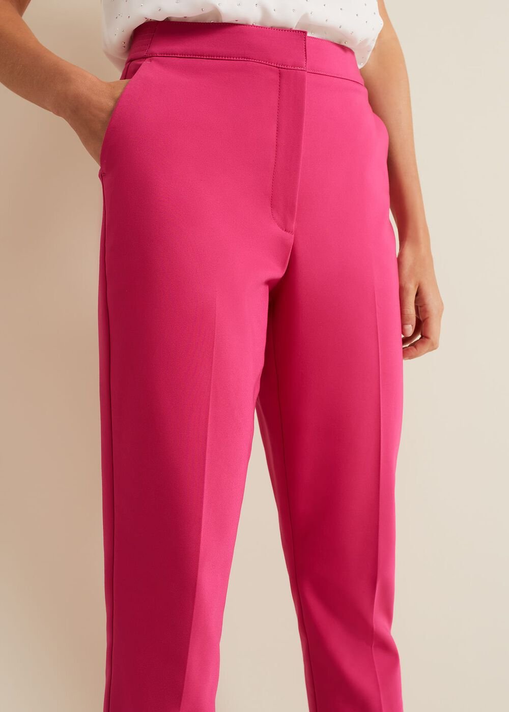 Ulrica Tapered Suit Trousers Hot Pink