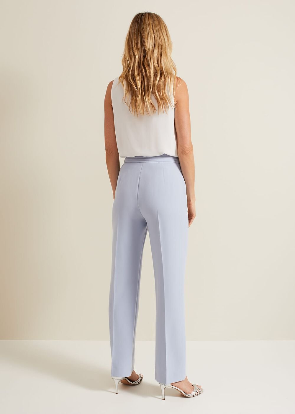 Alexis Pleat Waistband Suit Trouser Blue