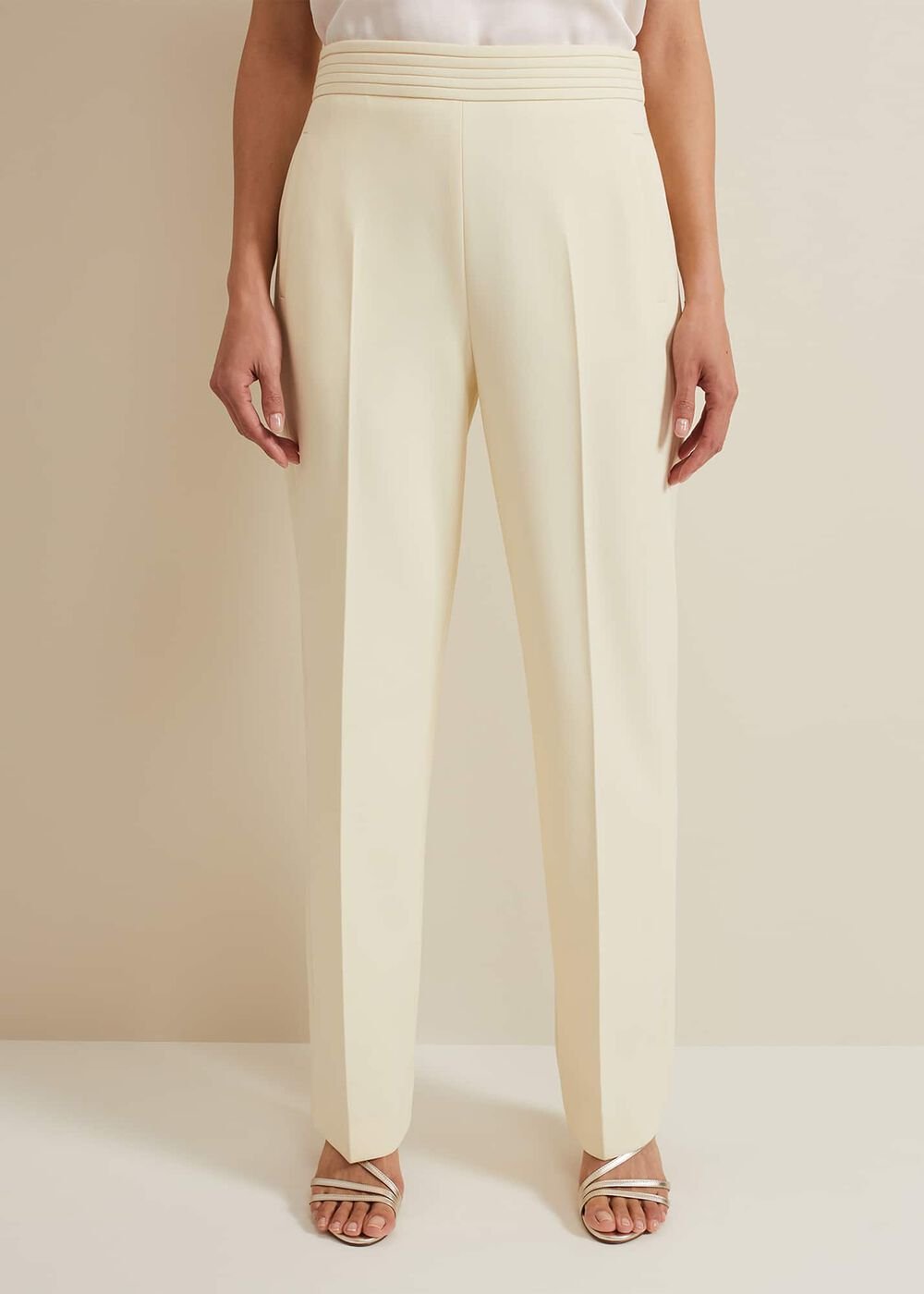 Alexis Pleat Waistband Suit Trouser Yellow