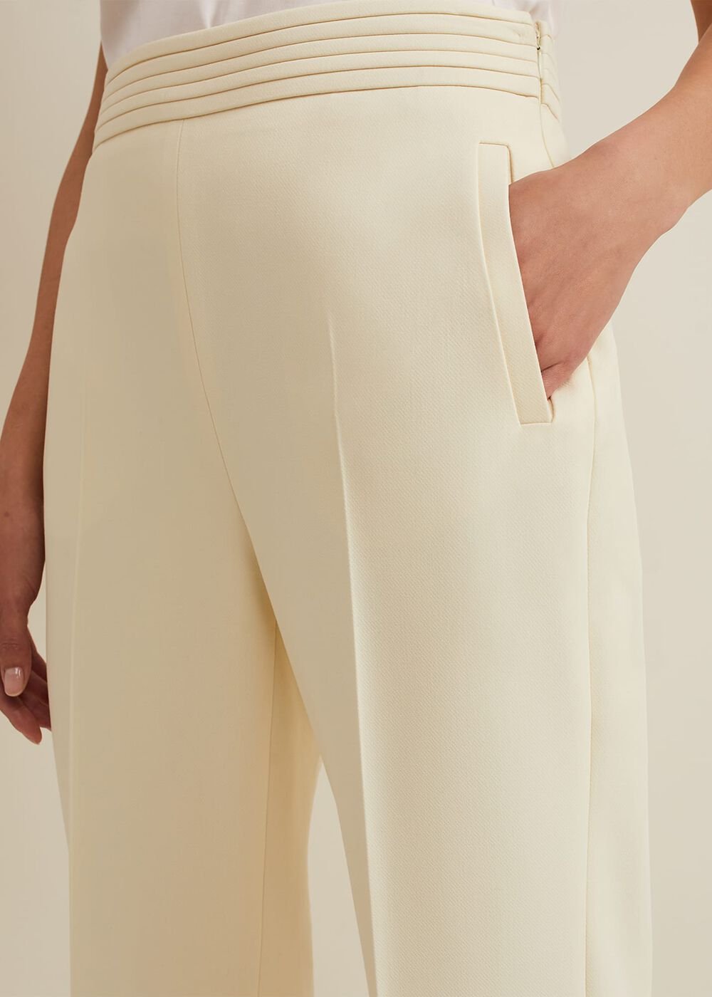 Alexis Pleat Waistband Suit Trouser Yellow