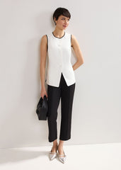 Miah Stretch Capri Trousers Black