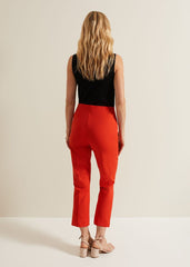 Miah Stretch Capri Trousers Red