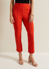Miah Stretch Capri Trousers Red