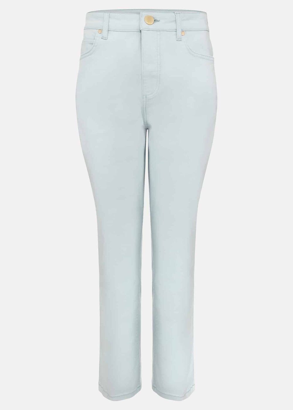 Lindsey Cropped Straight Leg Jeans Blue