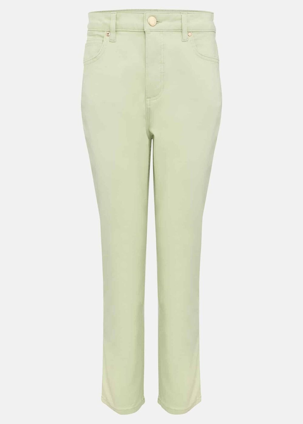 Lindsey Cropped Straight Leg Jeans Green