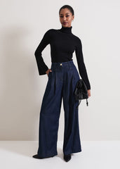 Cerys Denim Wide Leg Jean Dark Wash