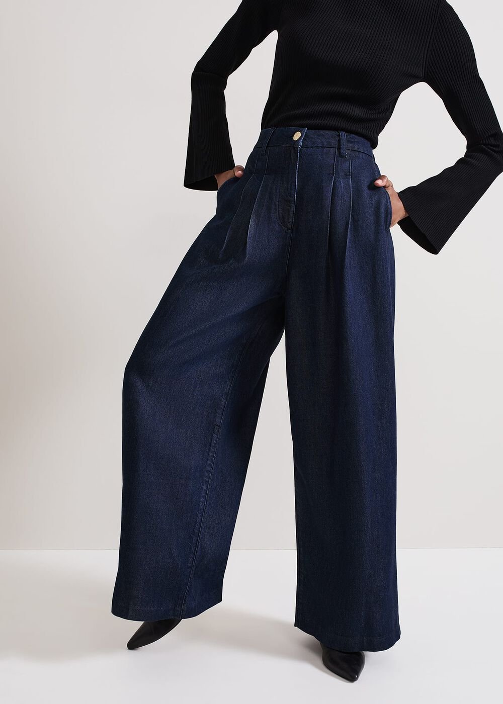 Cerys Denim Wide Leg Jean Dark Wash