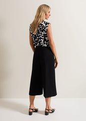 Lori Black Ponte Culottes Black