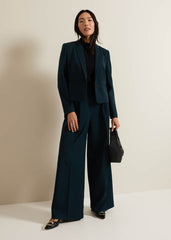 Arabella Pleat Wide Leg Trouser Green