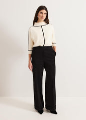 Trixie Turn Up Hem Trouser Black