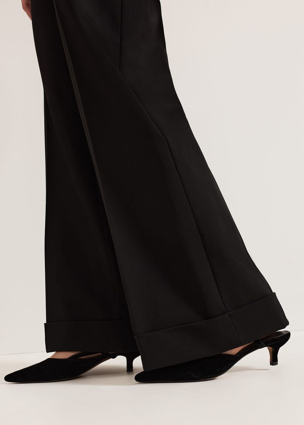 Trixie Turn Up Hem Trouser Black