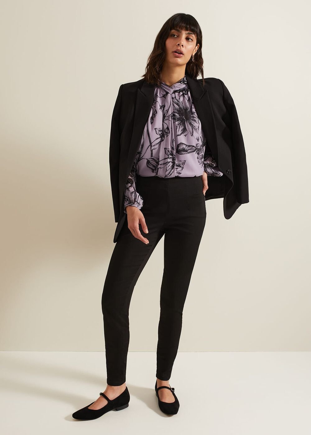 Amina Skinny Trousers Black