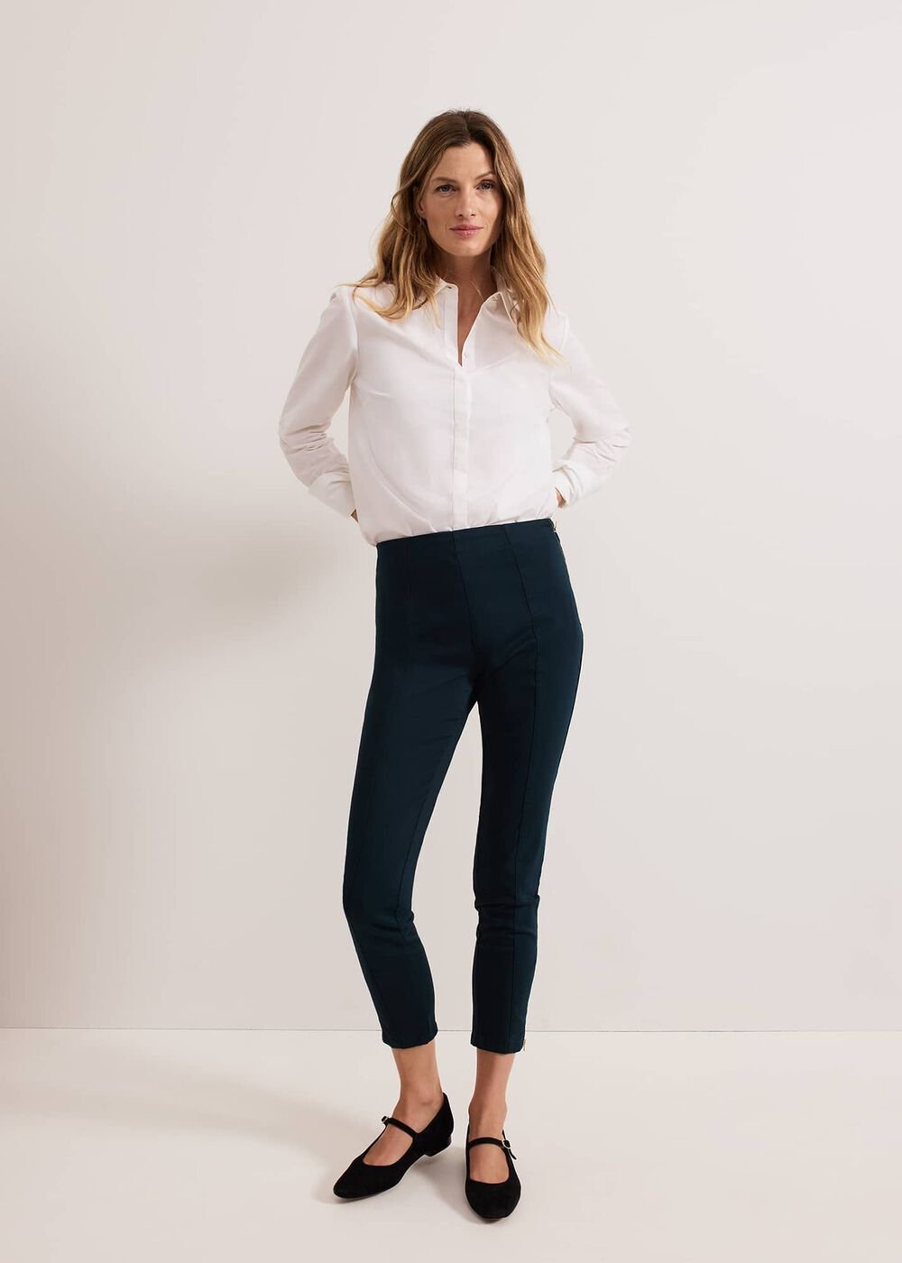 Amina Skinny Trousers Dark Green