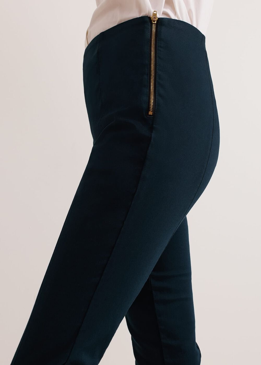 Amina Skinny Trousers Dark Green