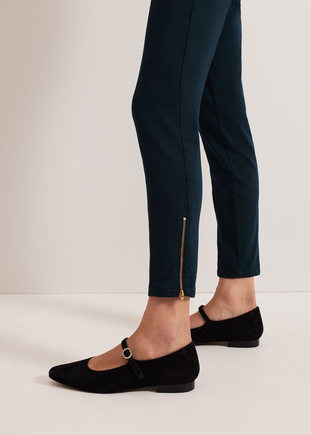 Amina Skinny Trousers Dark Green