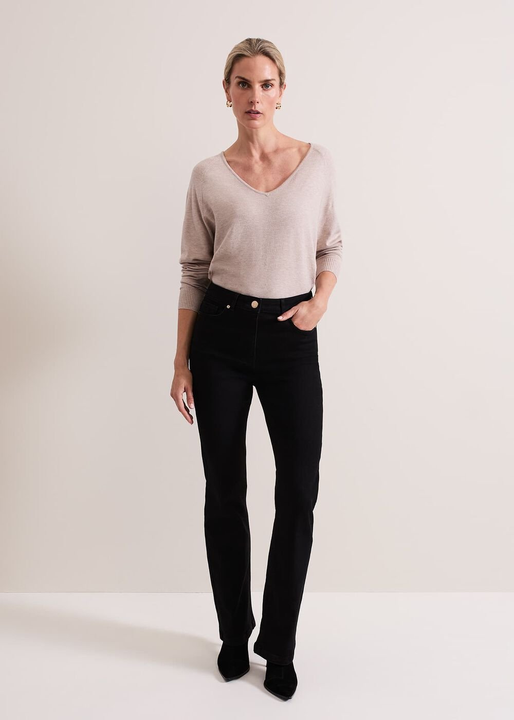 Olivia Bootcut Jean Black