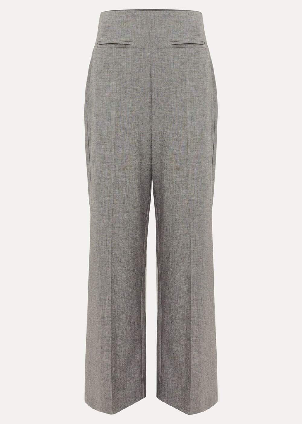 Dilly Pleat Detail Wide Leg Trouser Grey