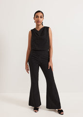 Samantha Petite Hotfix Trouser Black