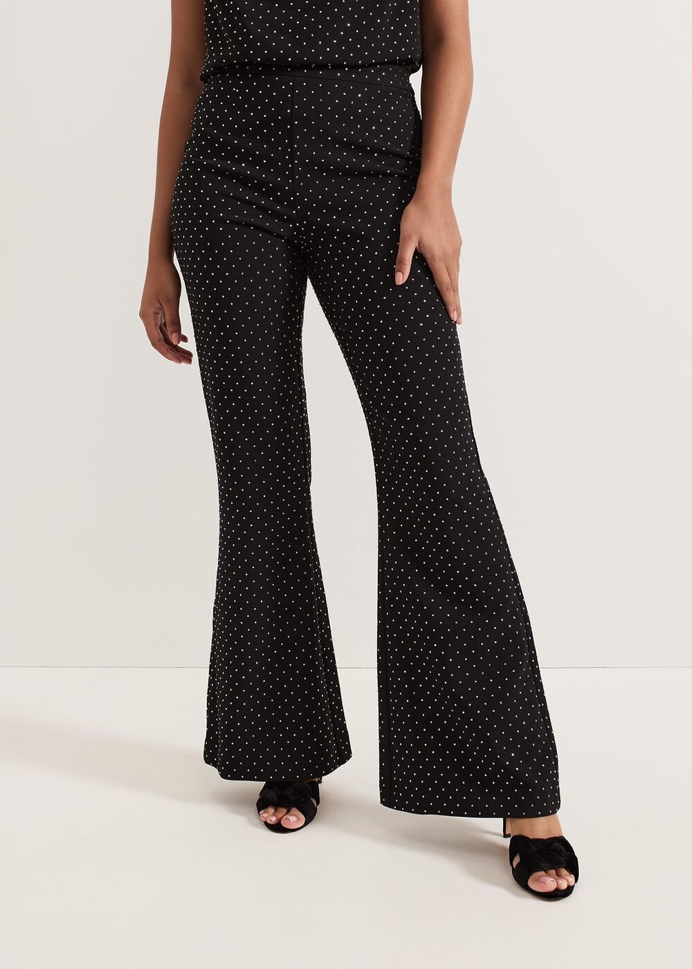 Samantha Petite Hotfix Trouser Black
