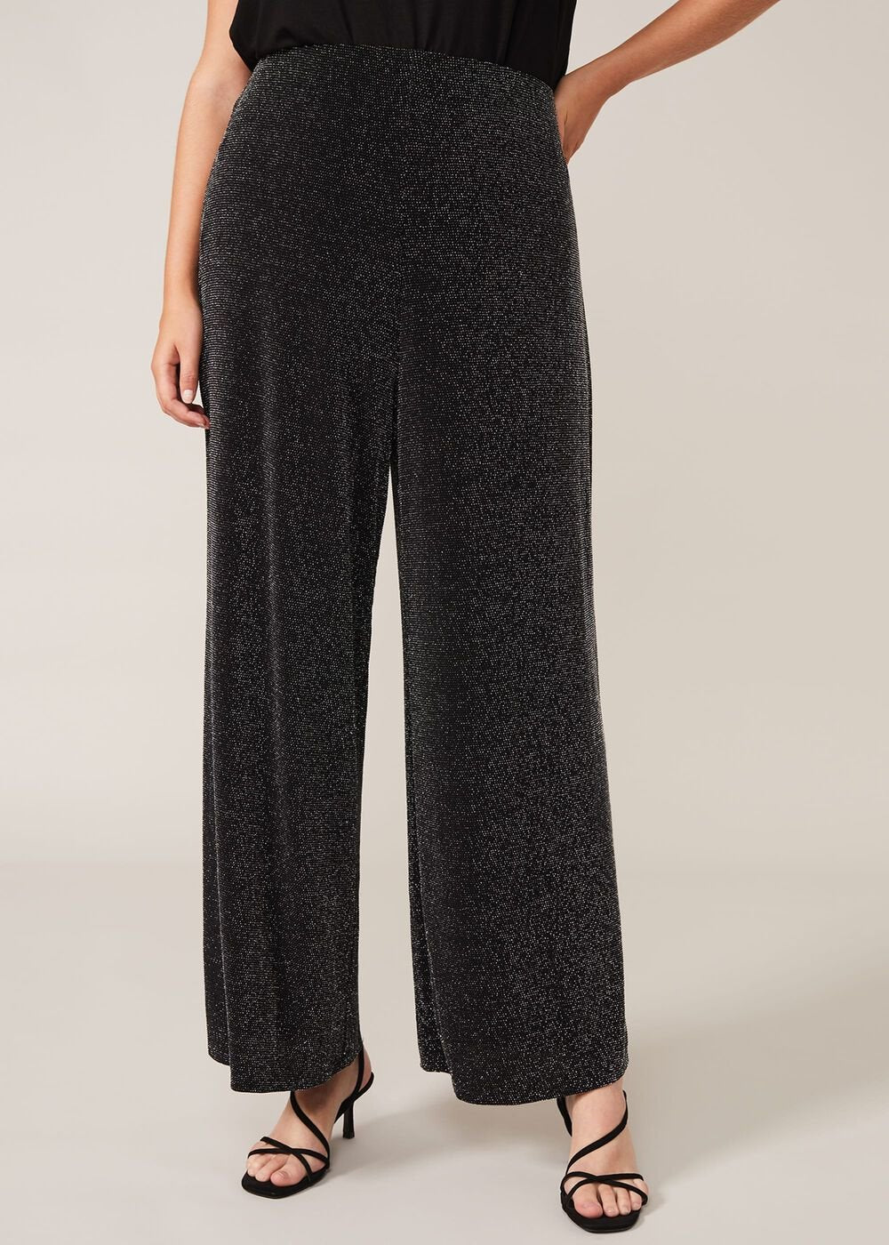 Corinne Sparkle Trousers Gunmetal