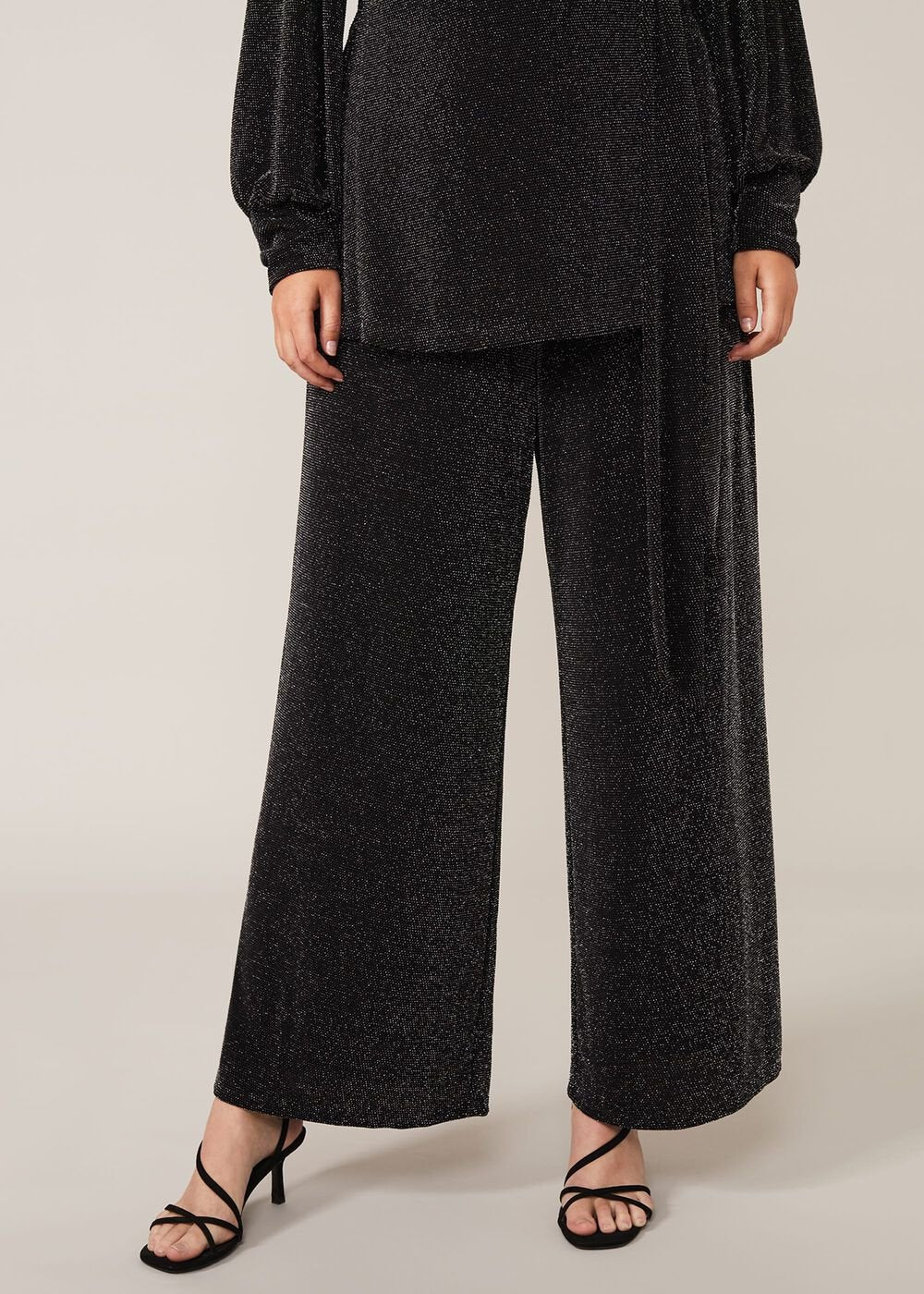 Corinne Sparkle Trousers Gunmetal