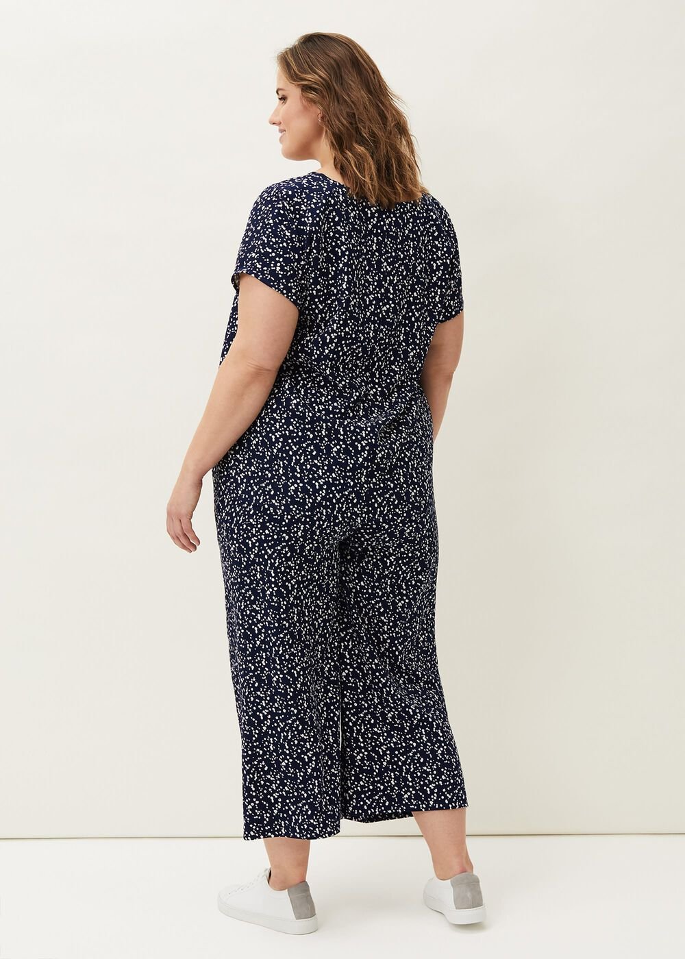 Carin Spot Culotte Trousers Navy