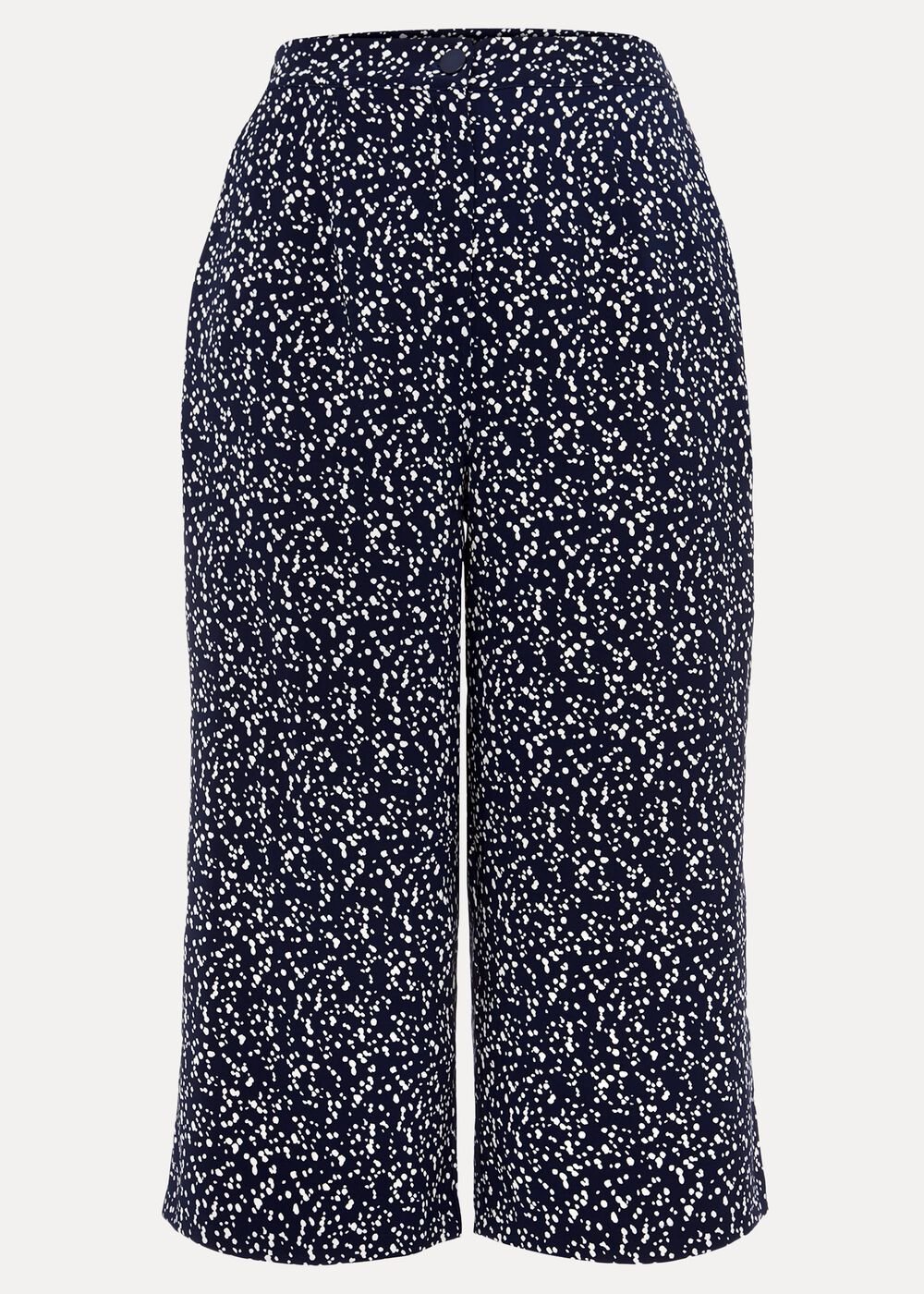 Carin Spot Culotte Trousers Navy