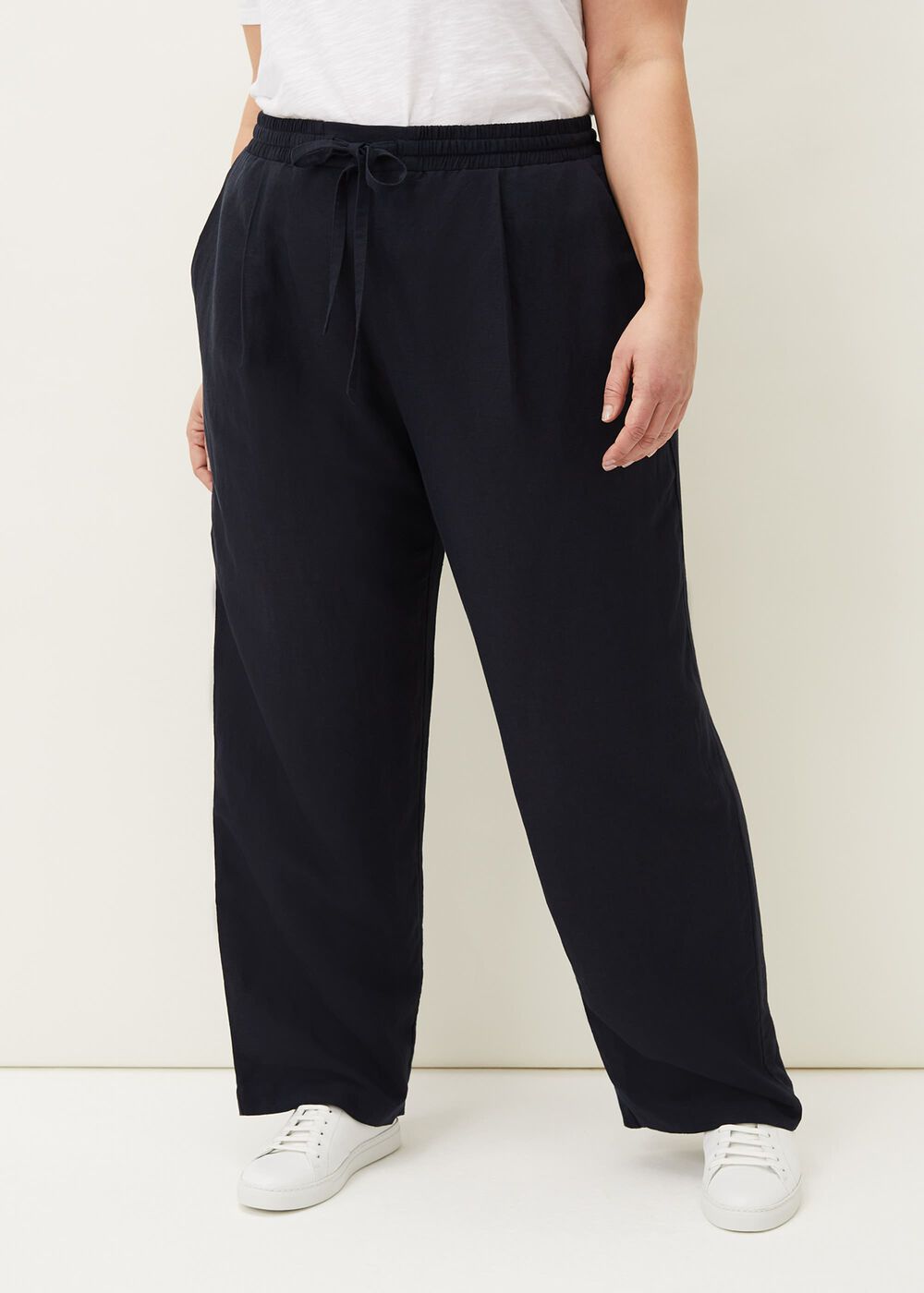 Bethany Linen Trousers Navy