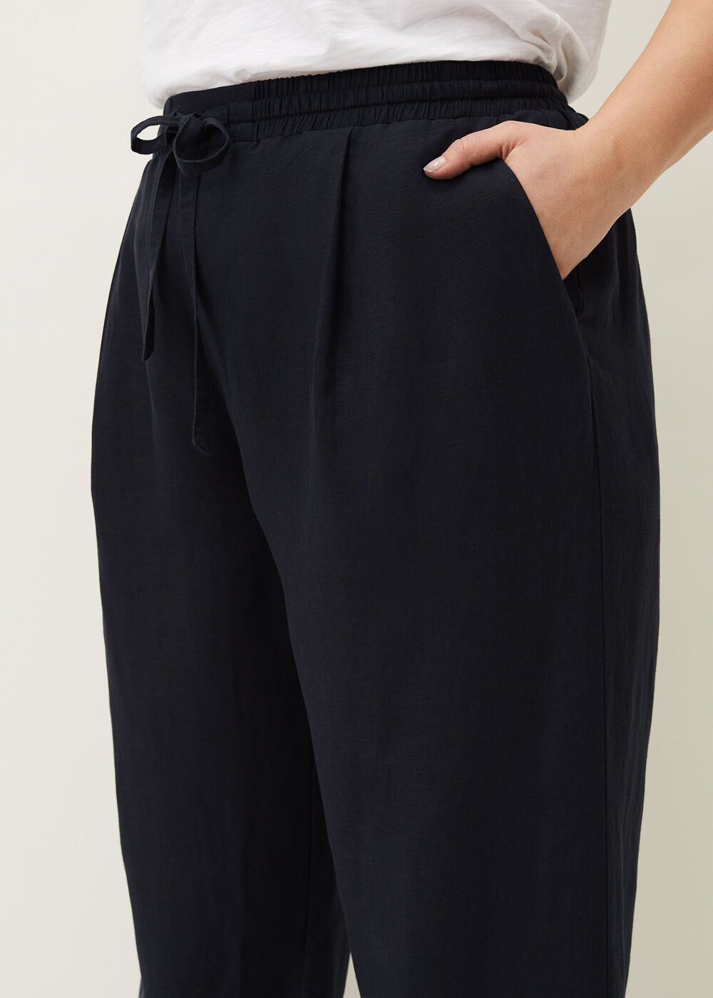 Bethany Linen Trousers Navy