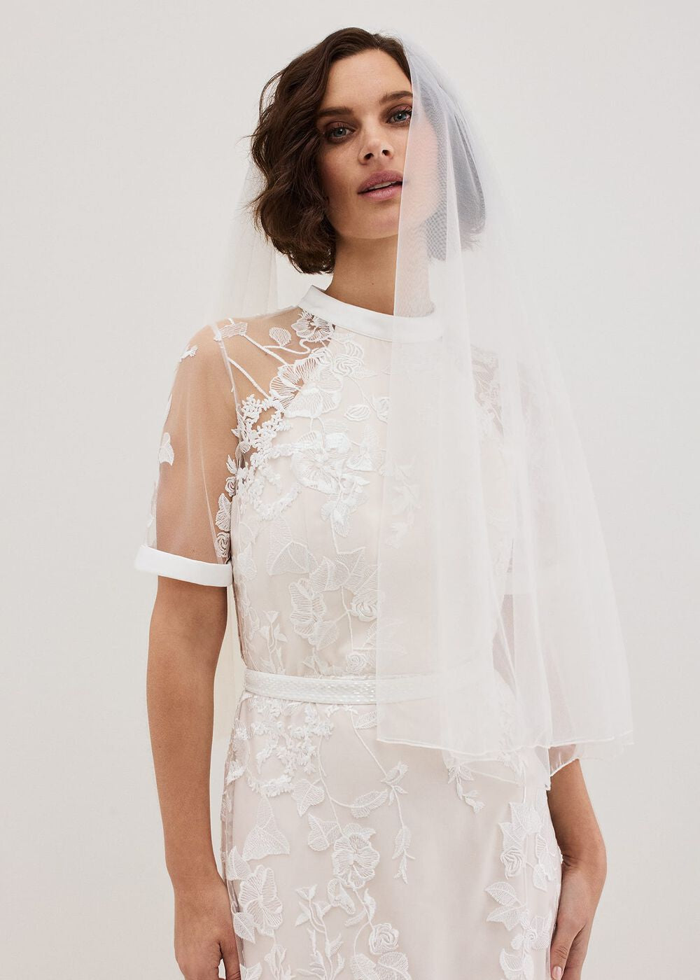 Poppy Embroidered Wedding Dress Pearl