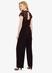 Vicki Lace Bodice Jumpsuit Port