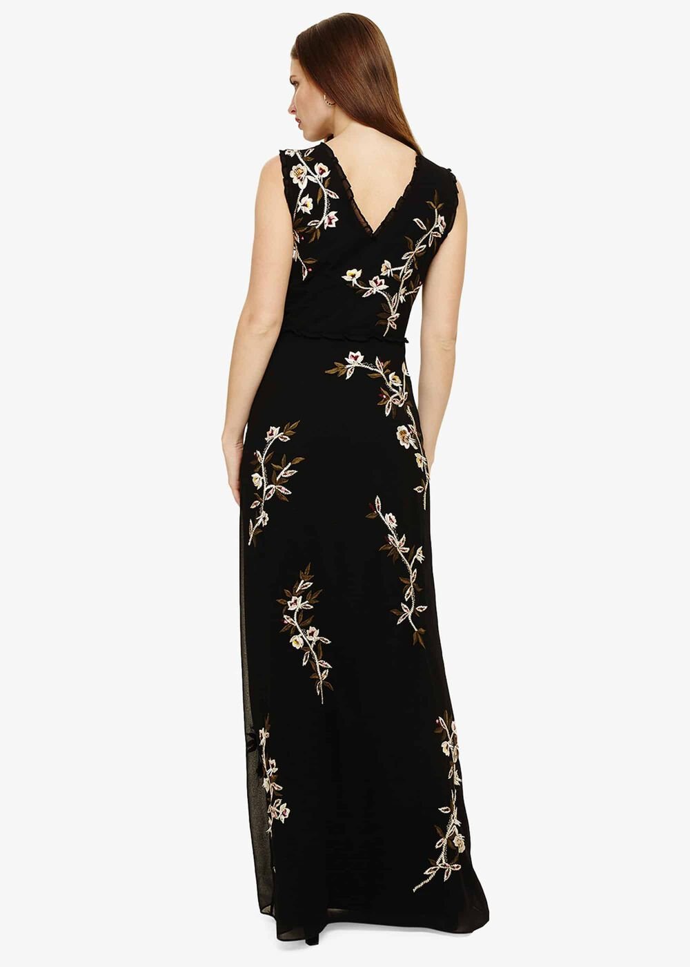 Abigail Floral Maxi Dress Black