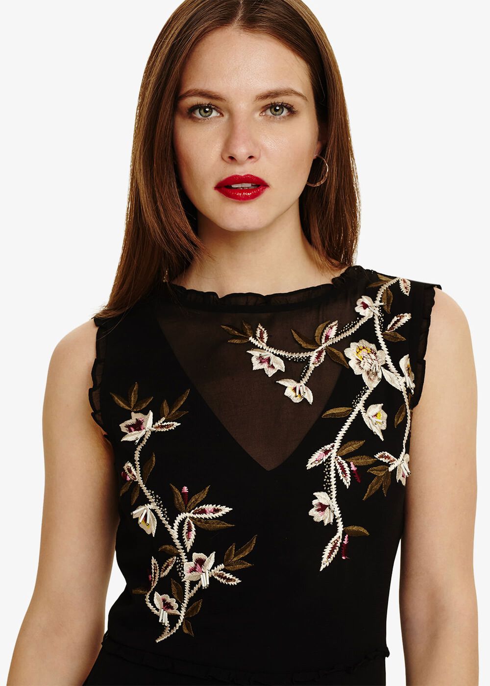 Abigail Floral Maxi Dress Black
